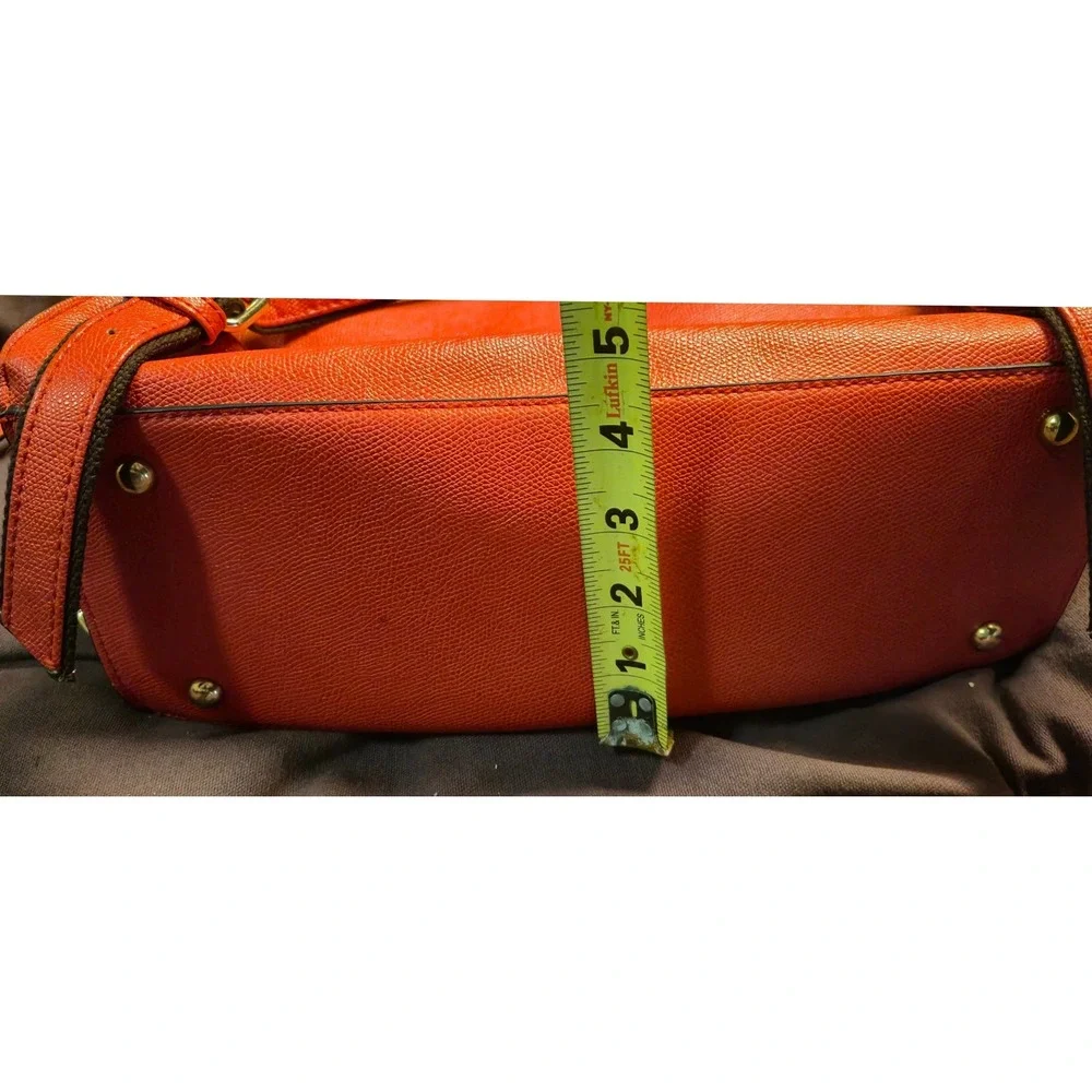 Mellow World Orange‎ Perforated Vegan Leather Convertible Backpack Satchel Bag